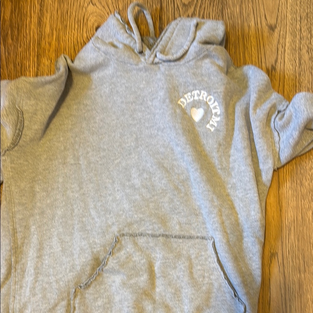 Gray Hoodie with Detroit Logo
